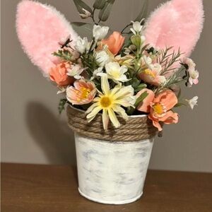 Floral Arrangement with Pink and Orange Accents